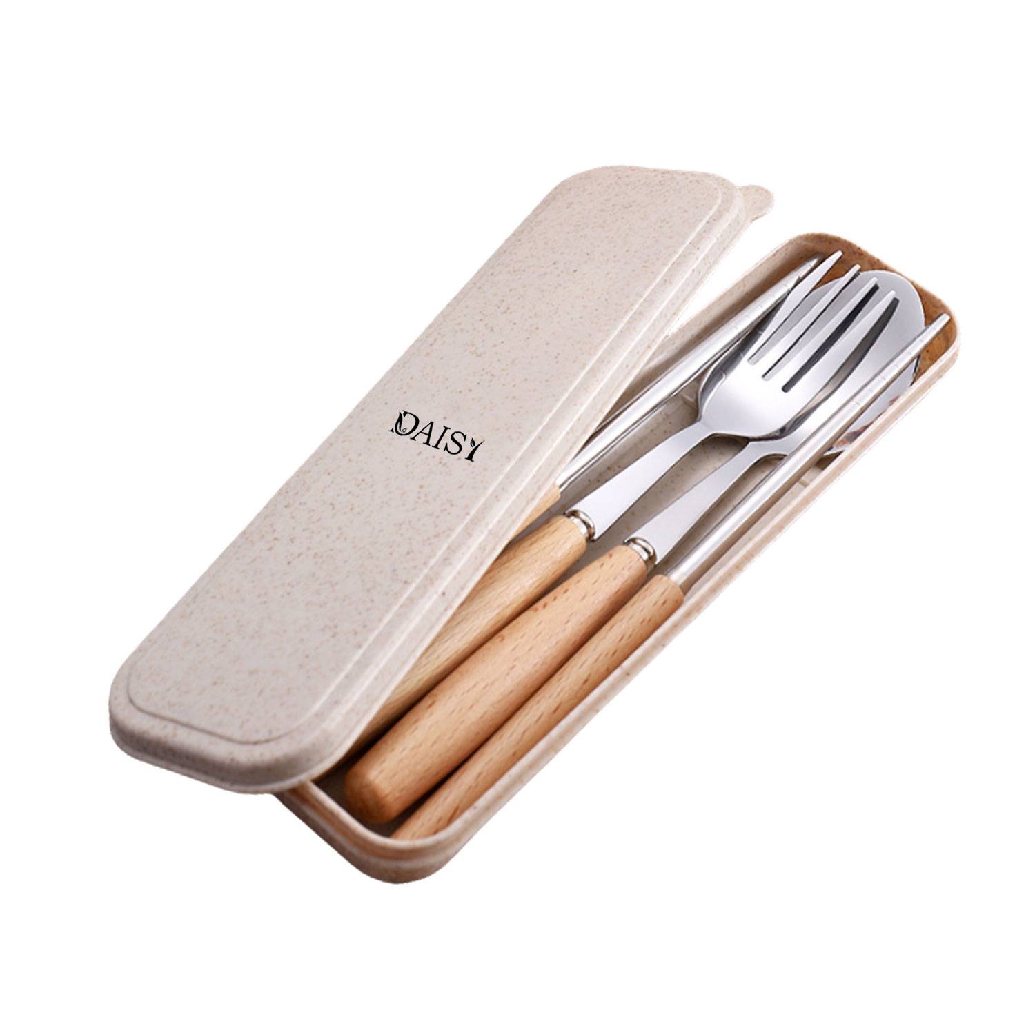 Stainless Steel Cutlery Set With Wooden Handle 1