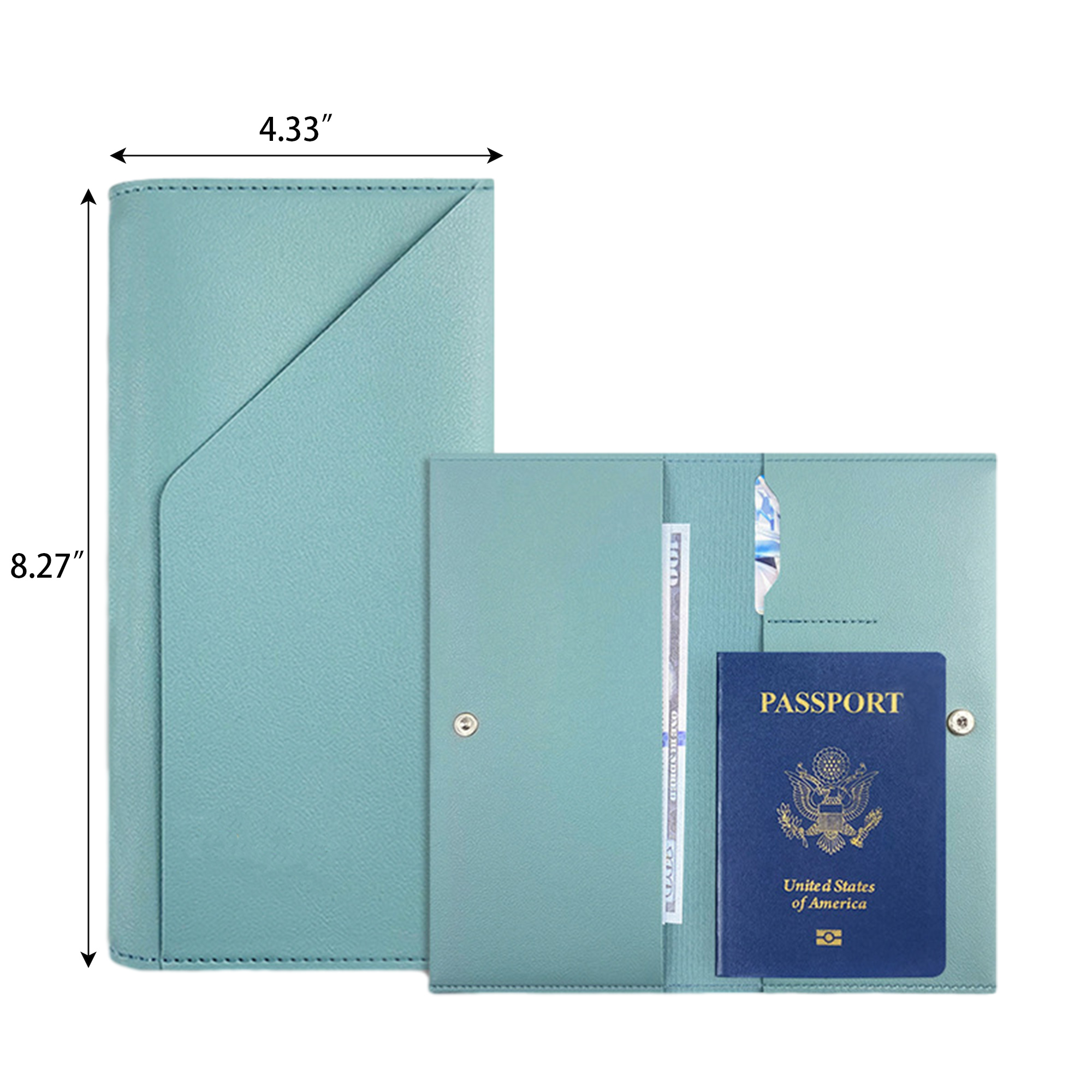 Leather Travel Wallet with Card Organizer 3