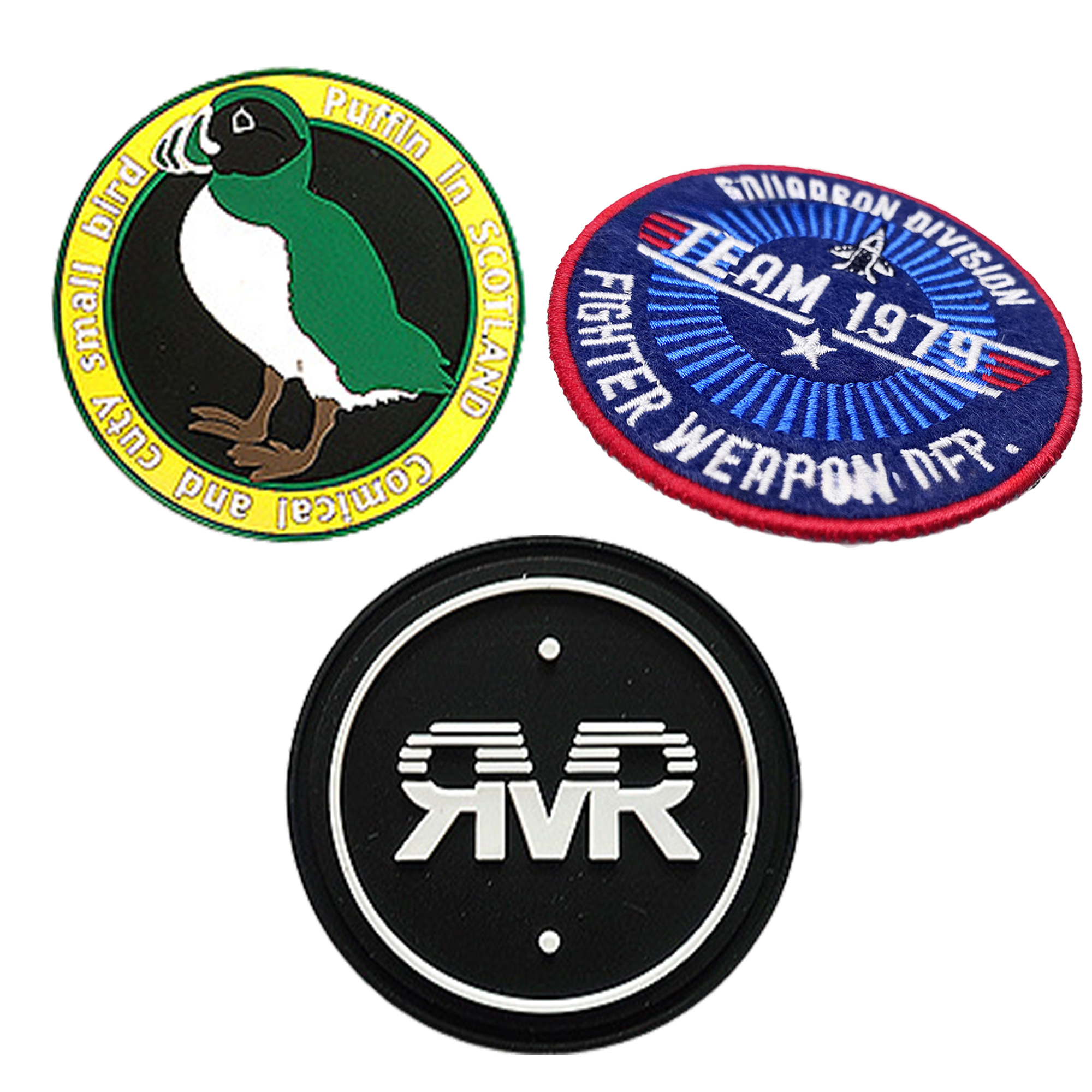 Customizable 3-Inch Round Embroidered Iron-On Patch 1