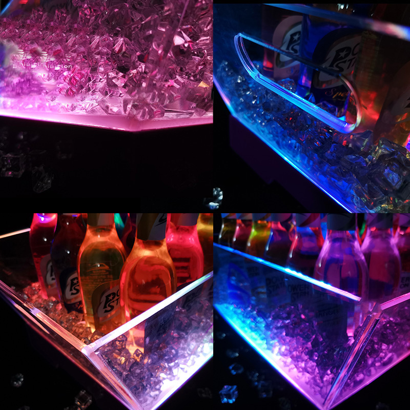 24pcs Bottle Trapezoidal Colorful Gradient Led Ice Bucket 2