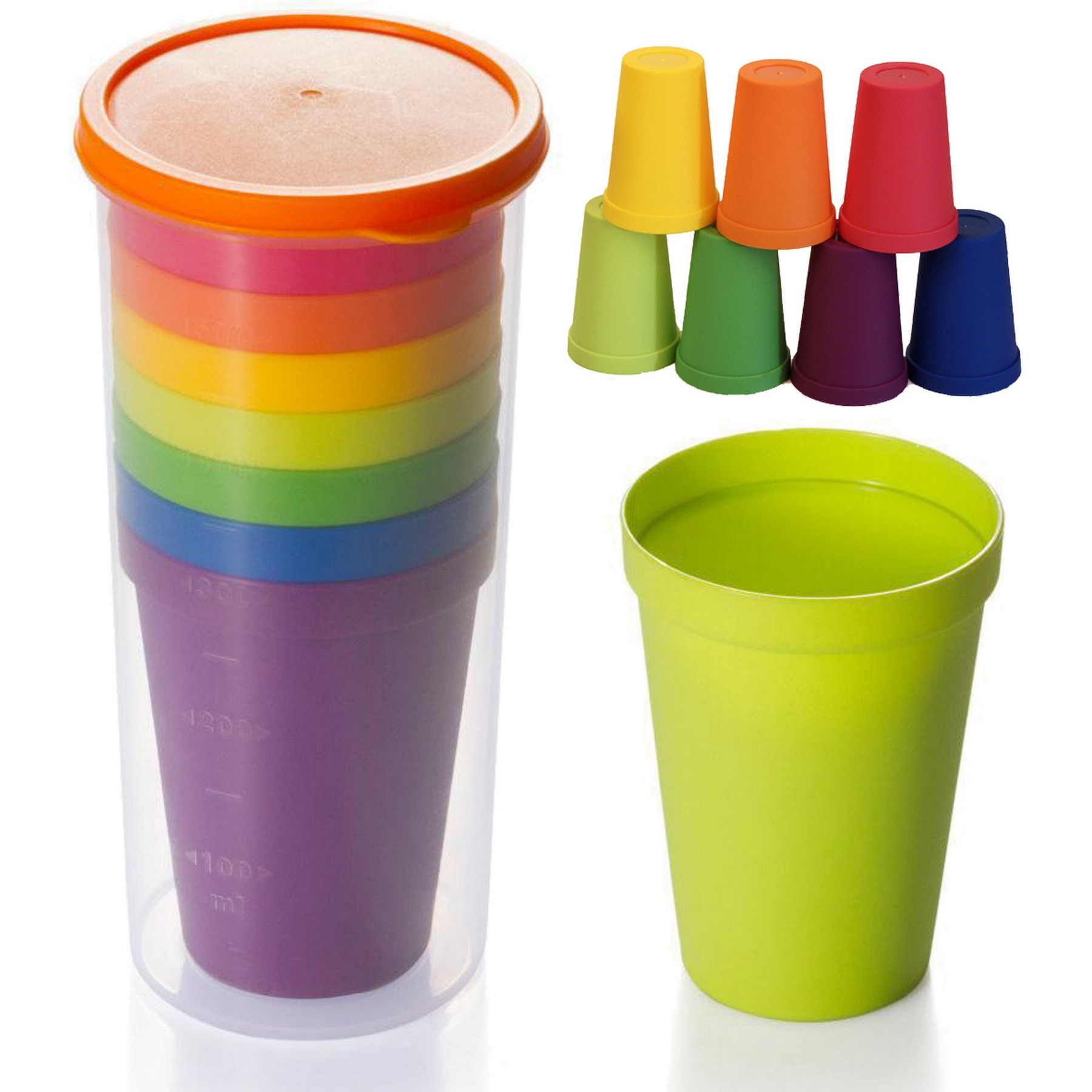 Eight-Piece Set Of Rainbow-Colored Water Cups 3