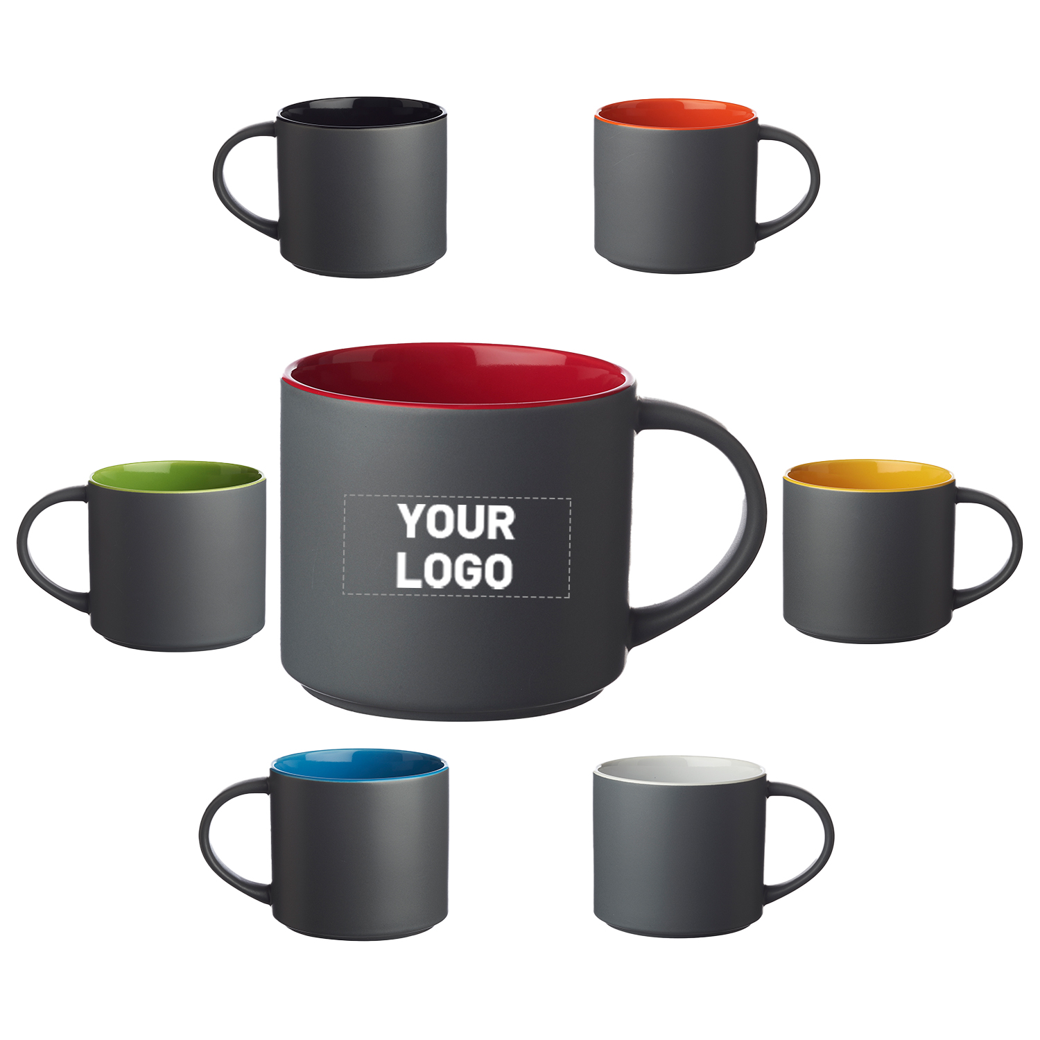 Stackable Matte Finish Ceramic Mug, 16 oz. 4