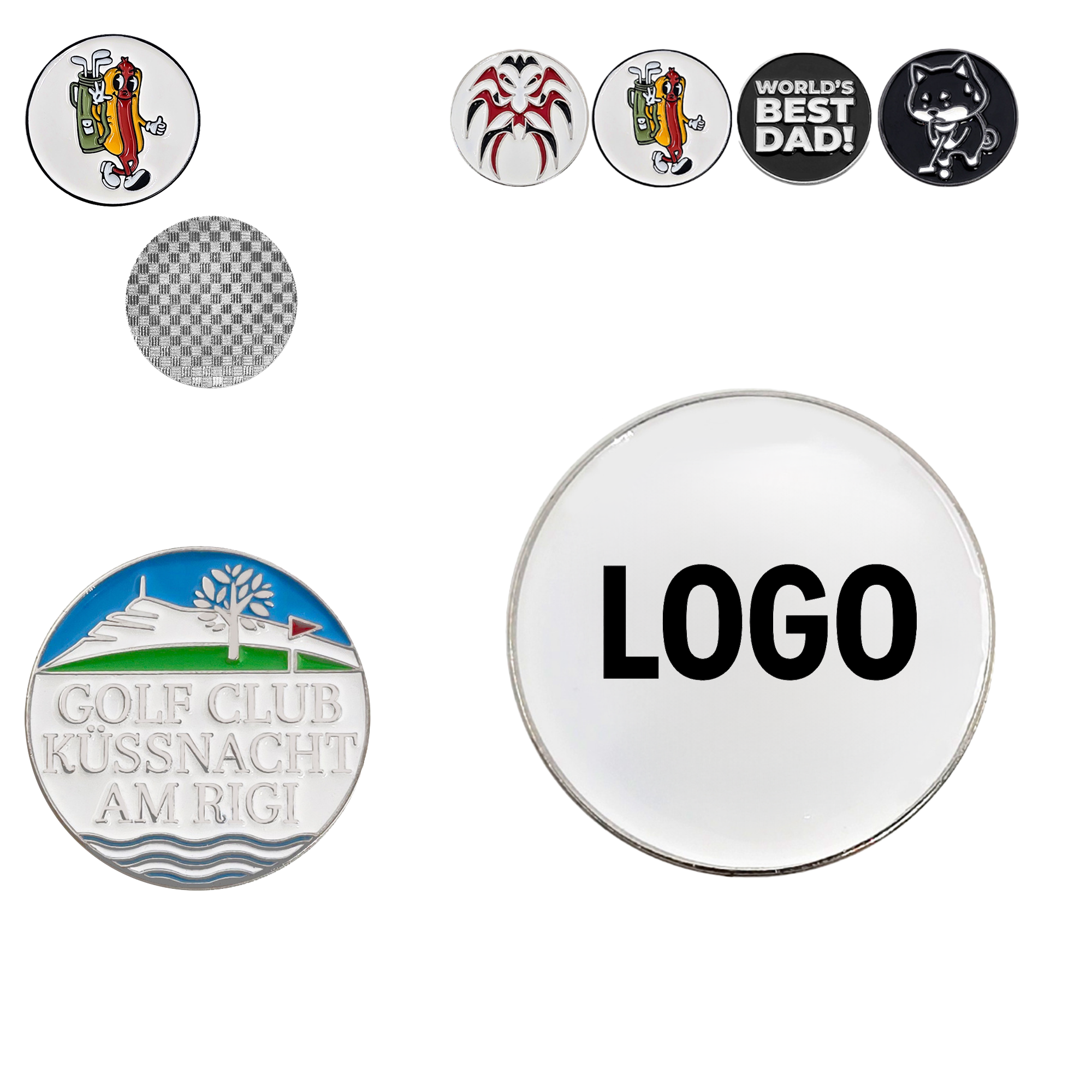 Round Custom Golf Ball Marker 2
