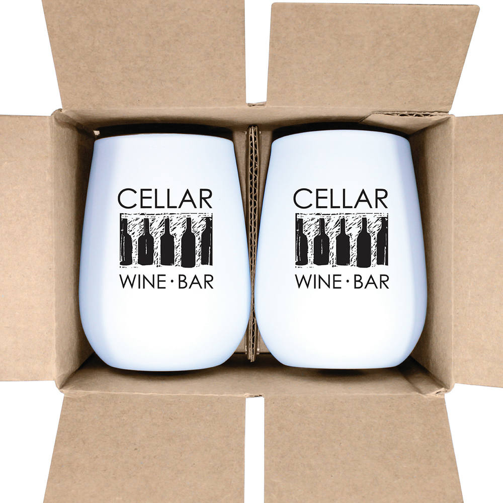 Halcyon® 12 oz. Stainless Steel Wine Glass - Gift Set 3