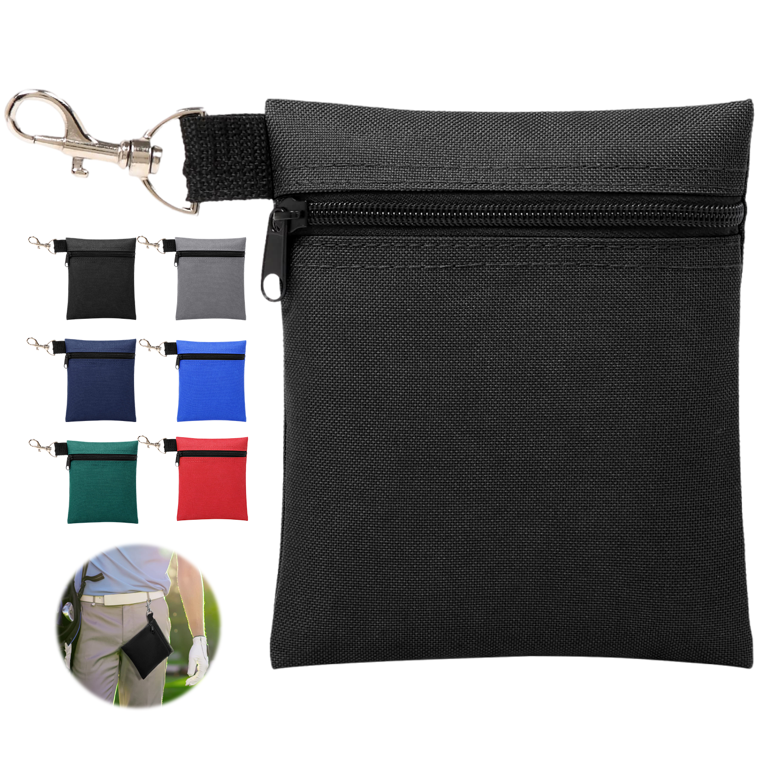 Zipper Golf Tee/Ball Pouch Bag 4