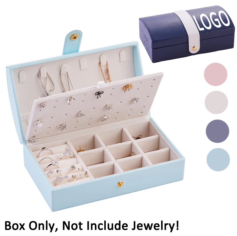 Custom PU Portable Travel Jewelry Organizer Storage Box 20