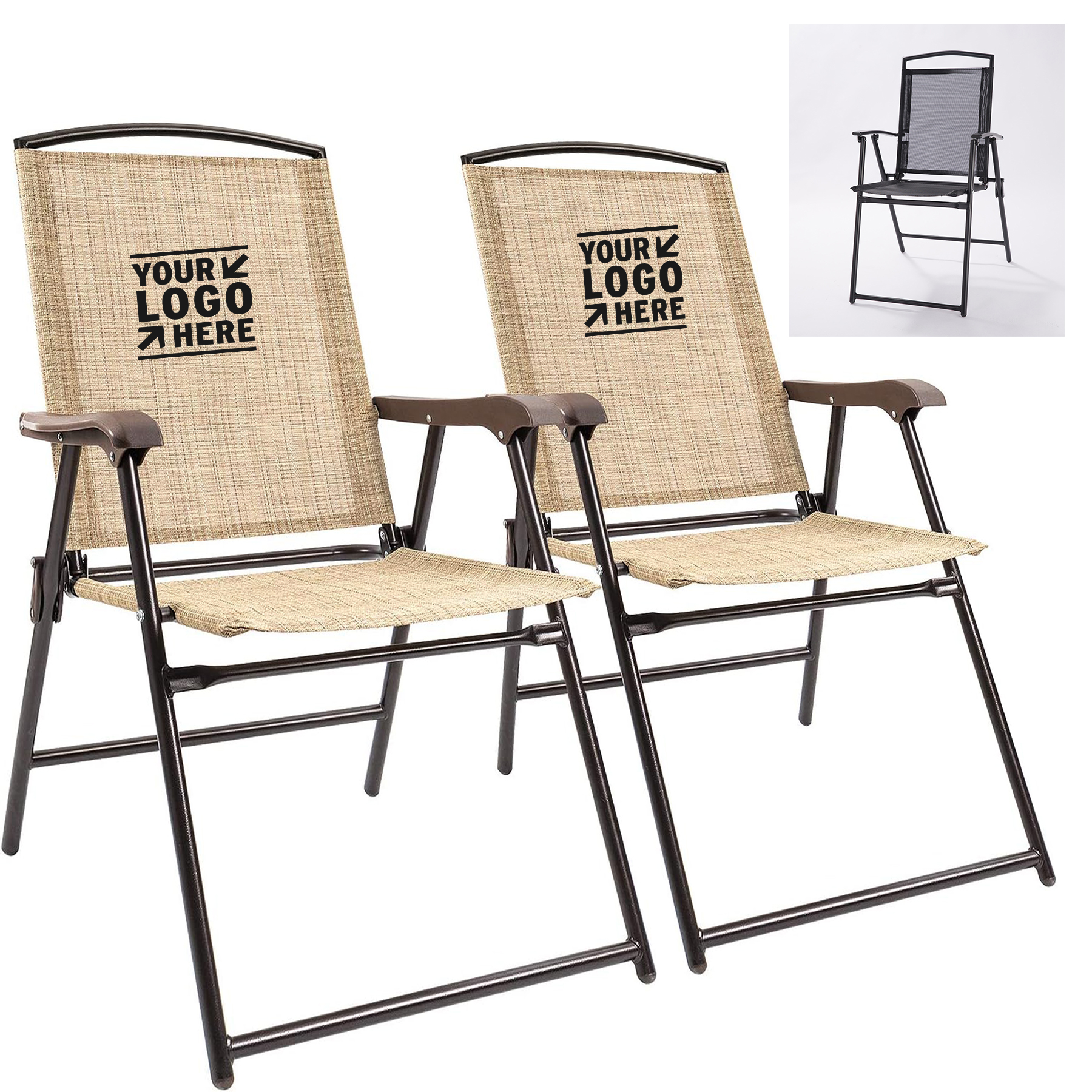 Patio Outdoor Beach Portable Folding Lounge Sling Chair 2