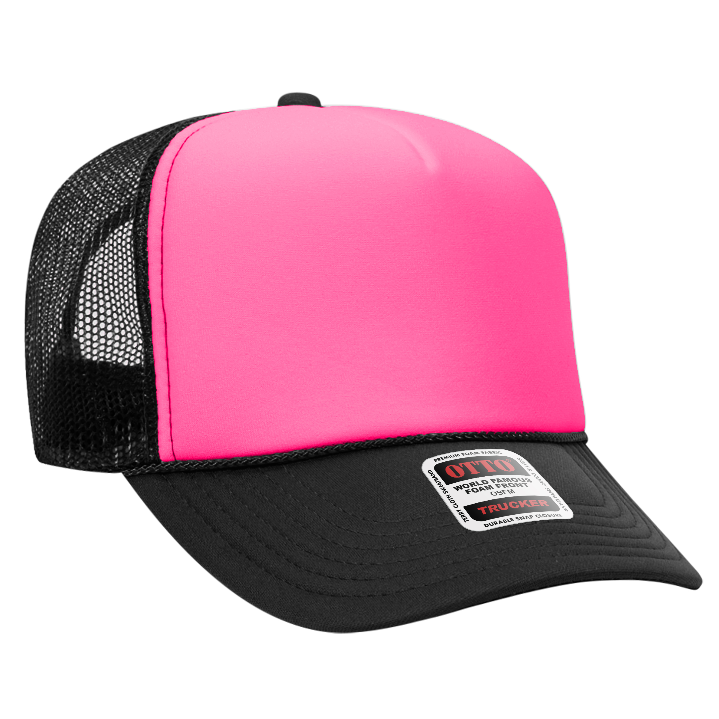 OTTO CAP® 5 Panel High Crown Mesh Back Trucker Hat 107