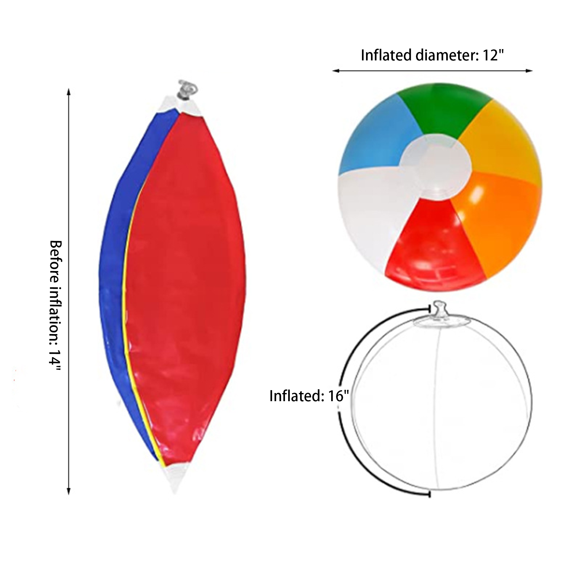 Colorful Lightweight Beach Ball 2