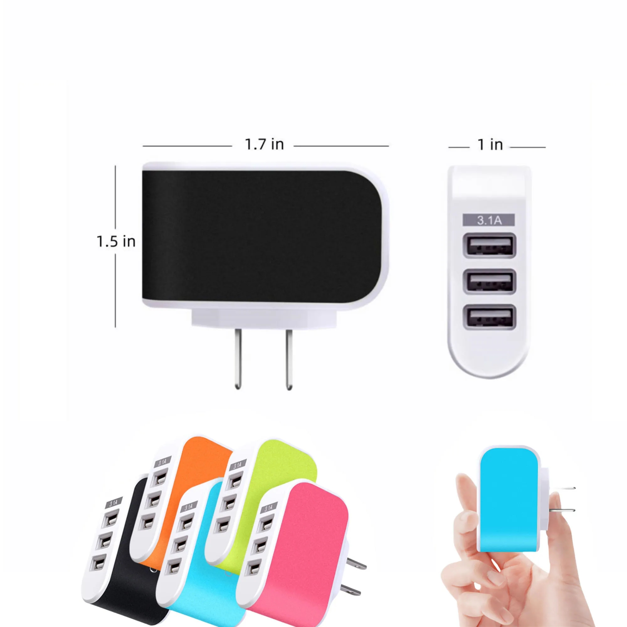 USB 3-Port Phone Charger 7