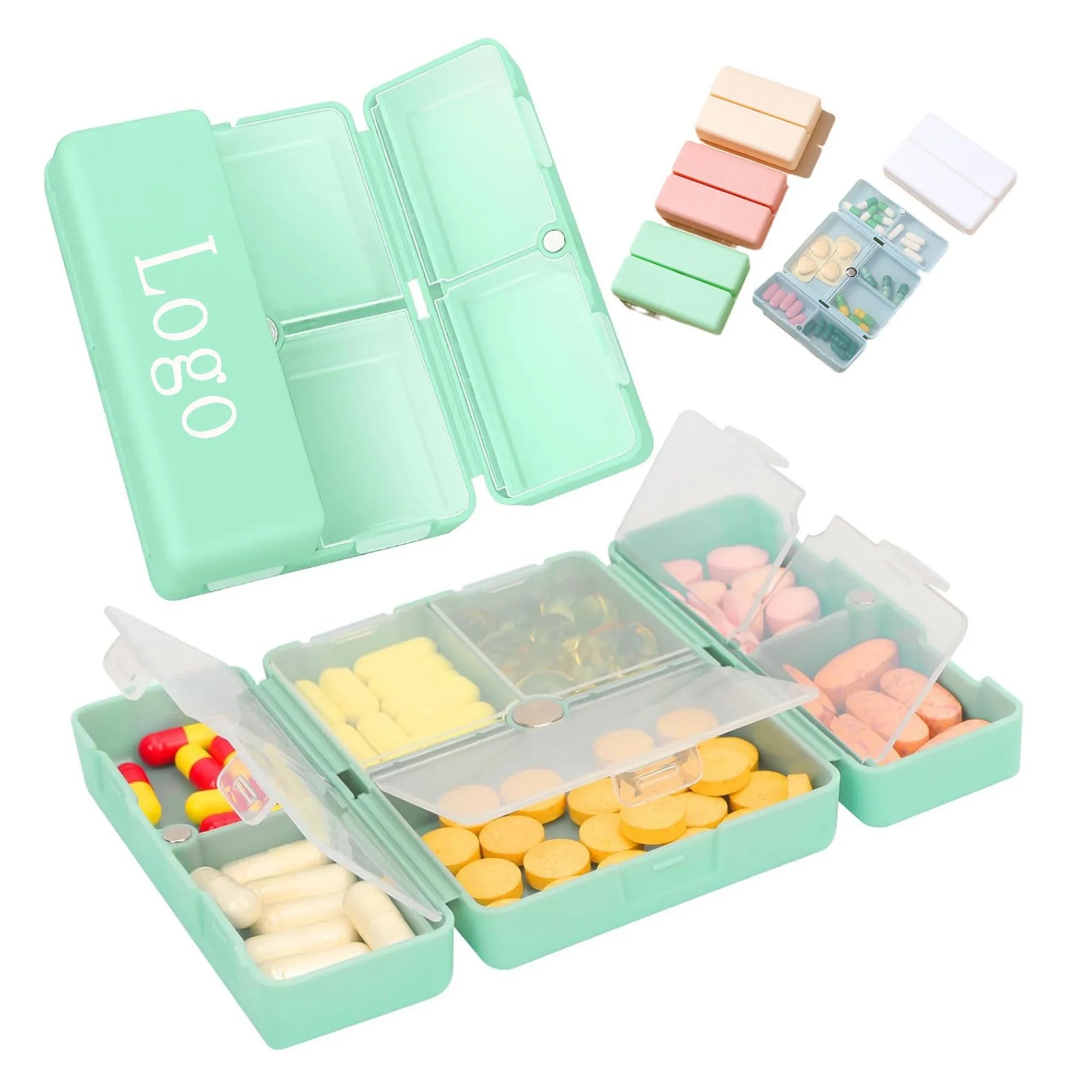 7 Compartments Magnetic Daily Pill Box 2
