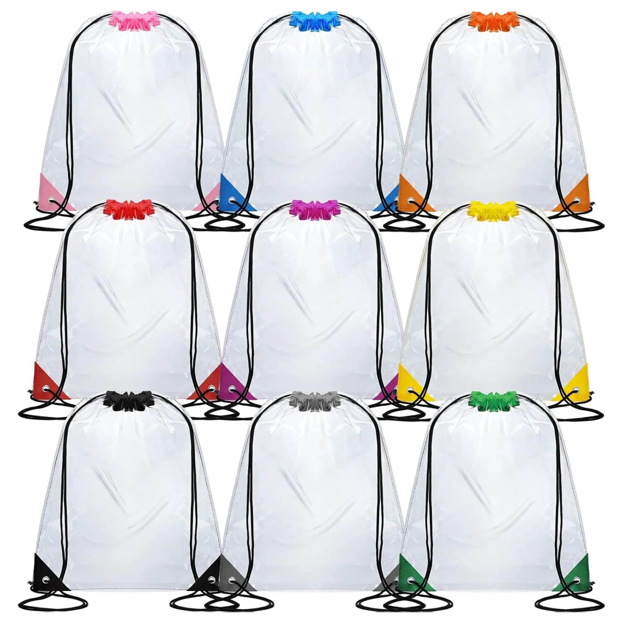 PVC Large Capacity Transparent Drawstring Backpack 2