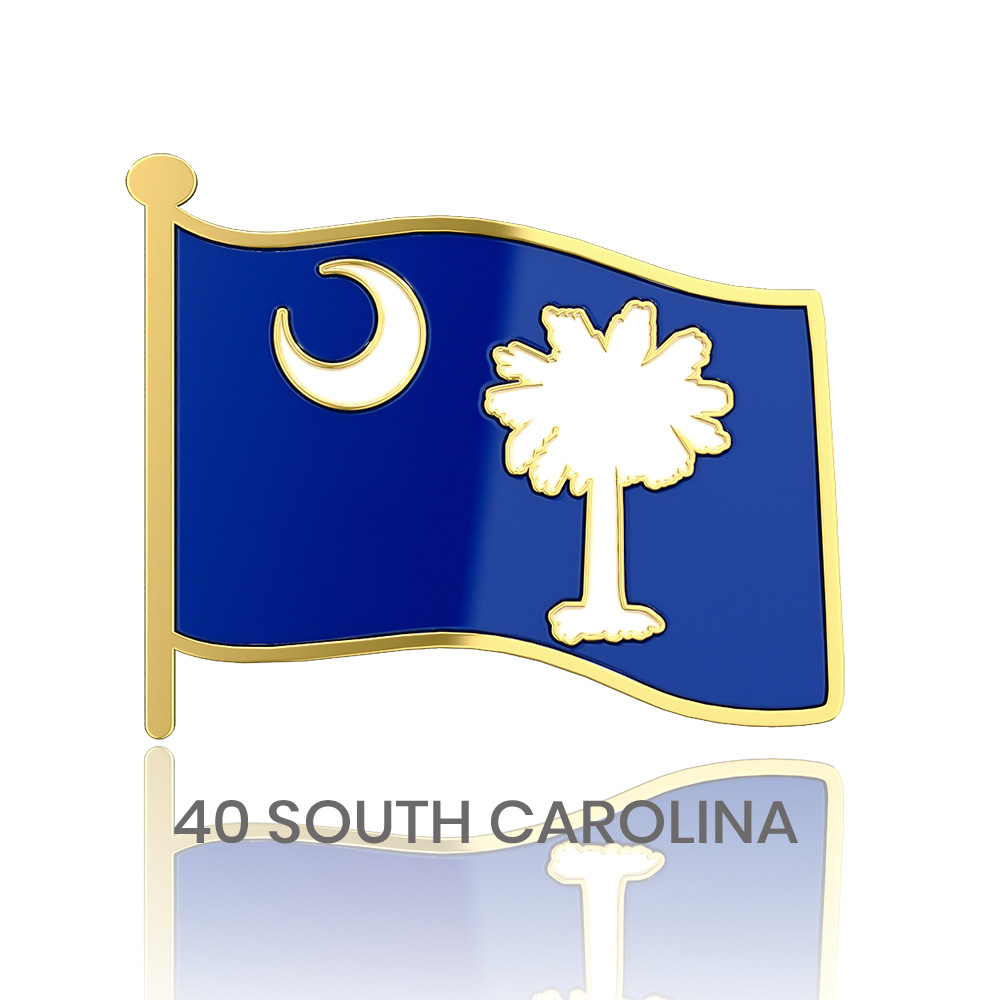 1" Stock Flag Pins 38