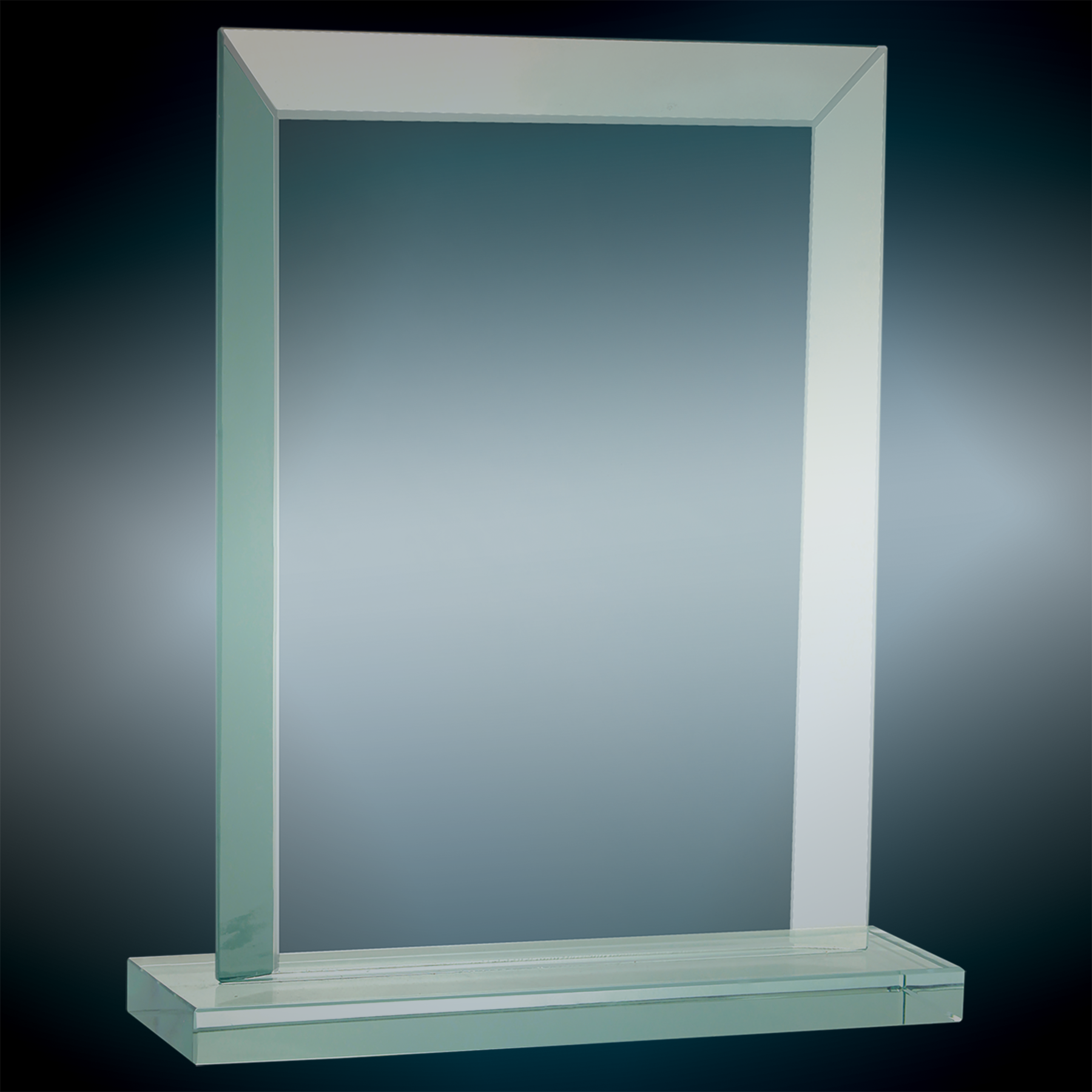 8 1/2" Rectangle Jade Glass Award 6