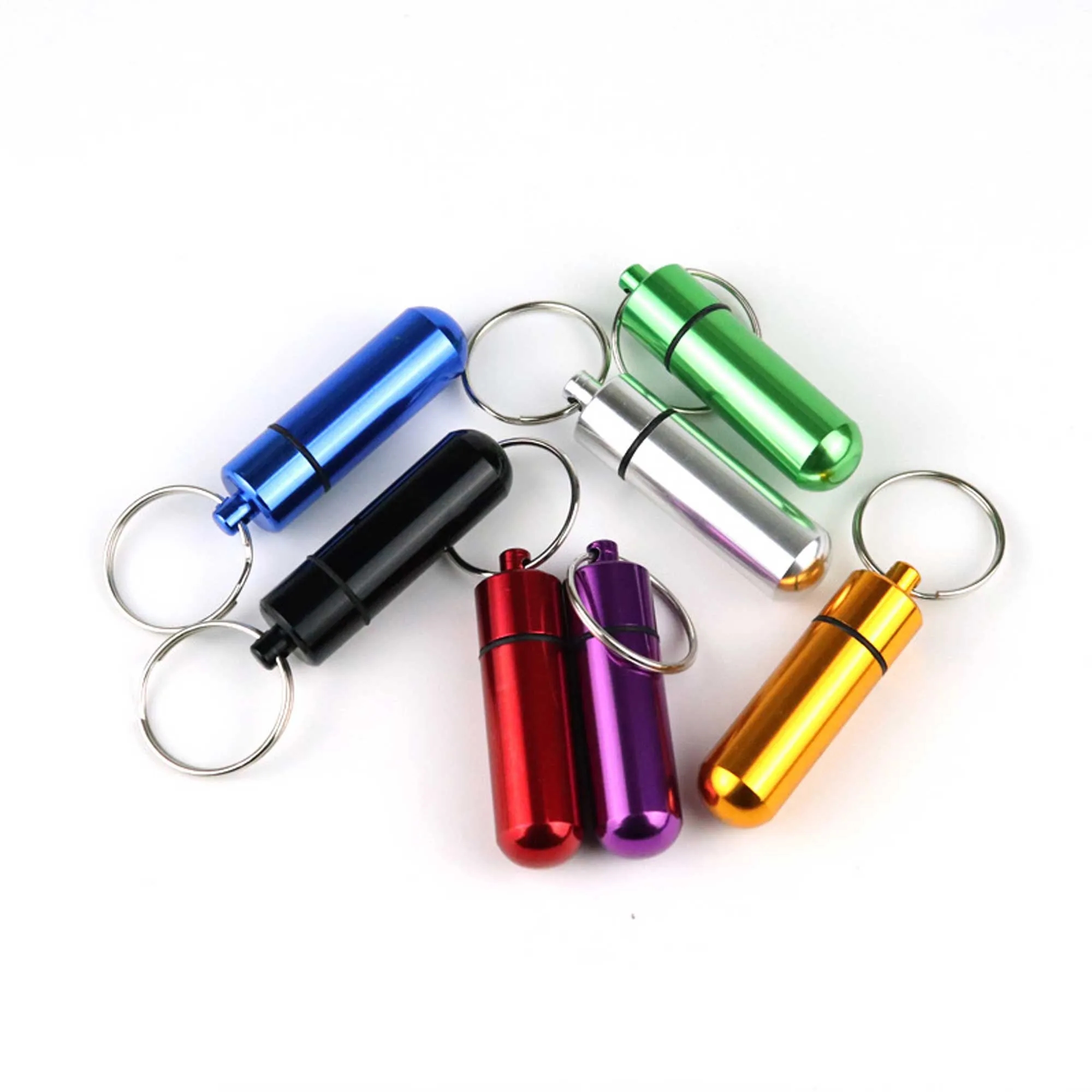 Waterproof Metal Pill Box Keychain 5