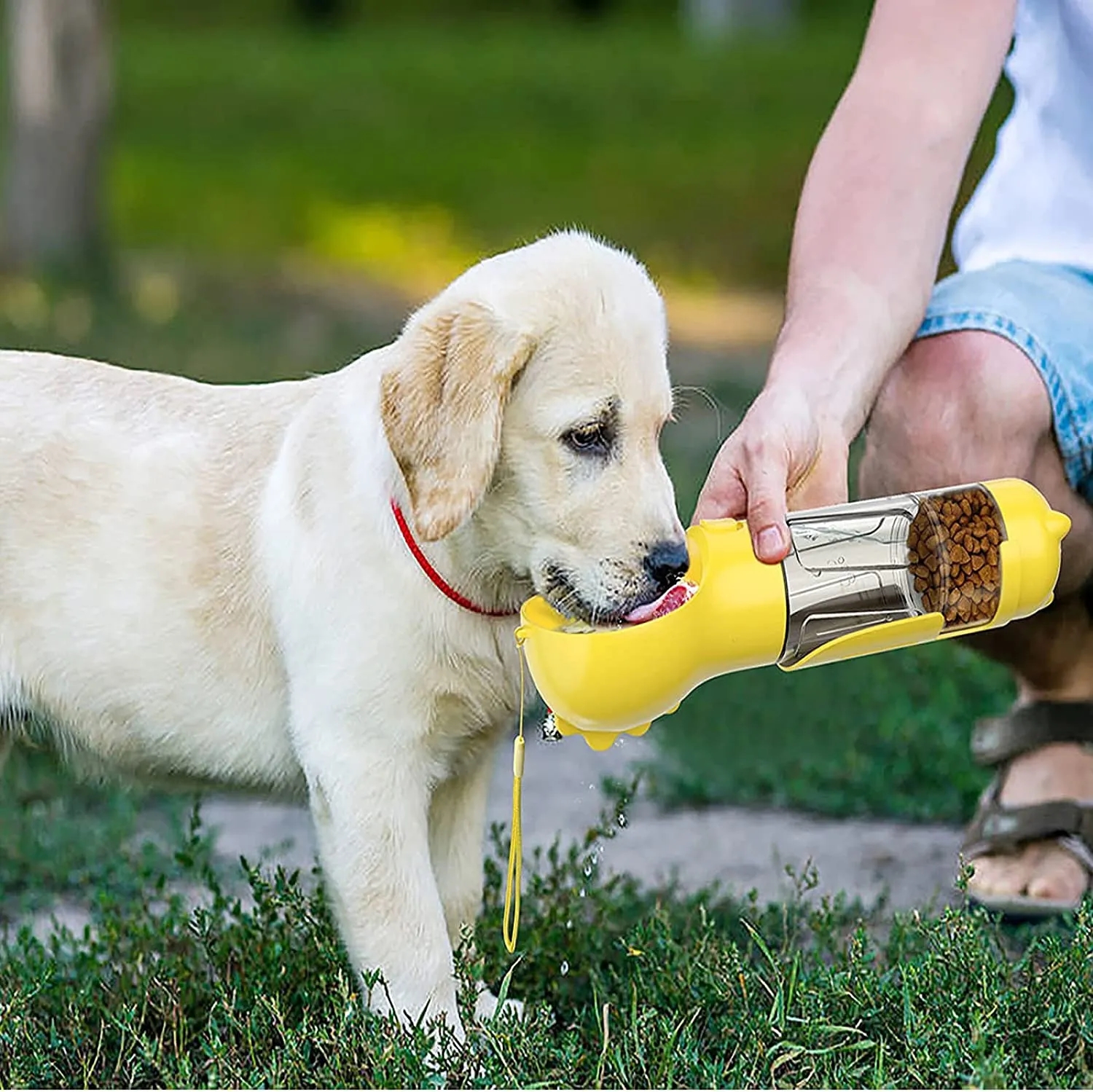 4 In 1 pet Water Bottle Poop Bag/Shovel/Drinking/Container 4