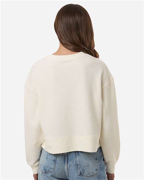 Women's Ribbed Knit Cropped Boxy Crew - BW5102 22