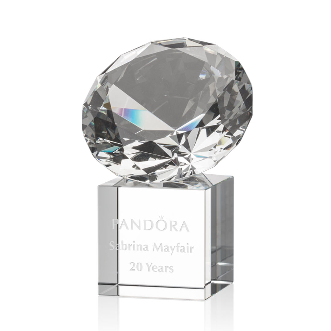 Gemstone Award on Cube - Diamond 21