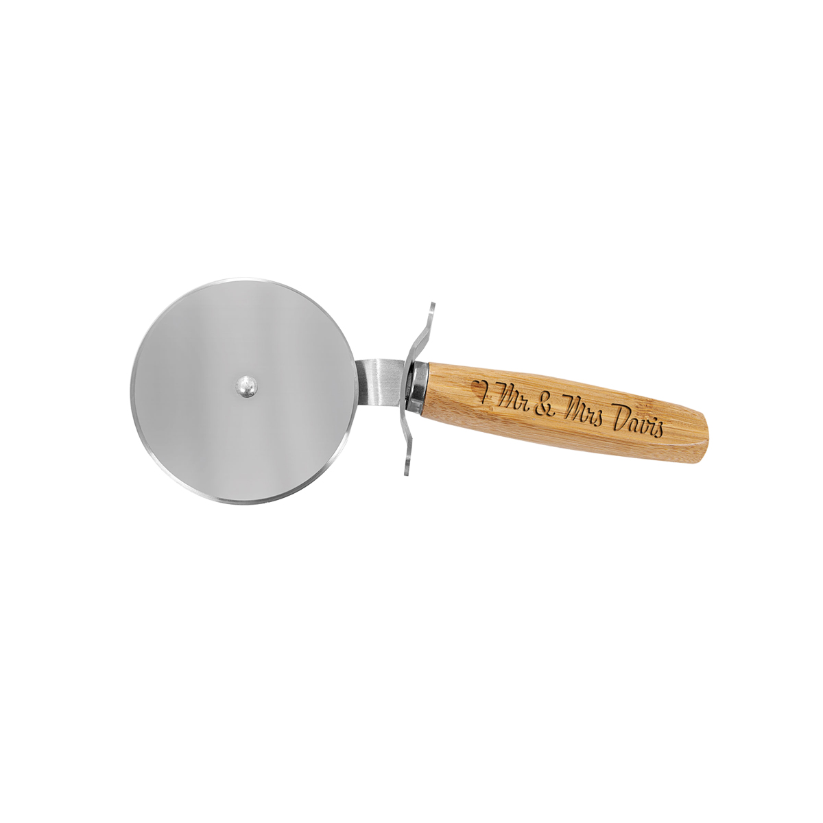 9 1/4" Bamboo Pizza Cutter 3
