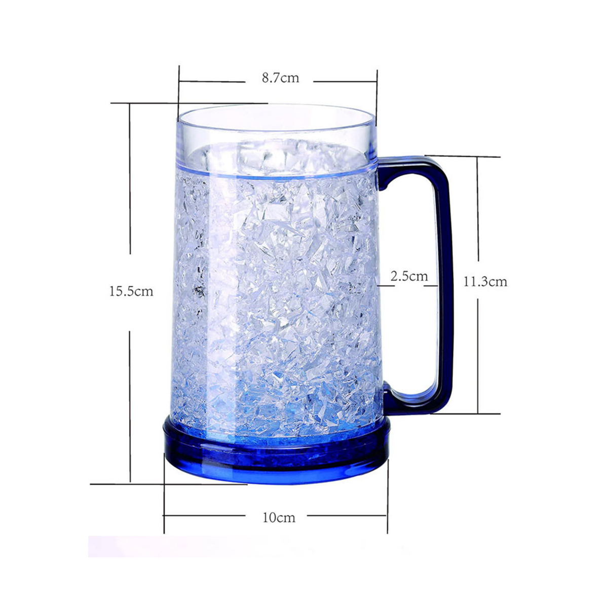 15Oz. Freezable Crystal Beer Mug with Handle Bottle 5