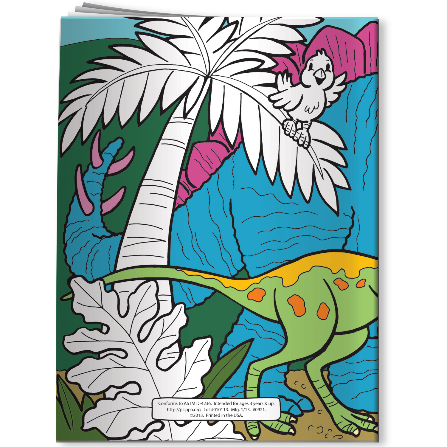 Combo Pack - CB1036 Coloring Book & 4-Pack of Crayons (Imprinted) in a Poly Bag 2