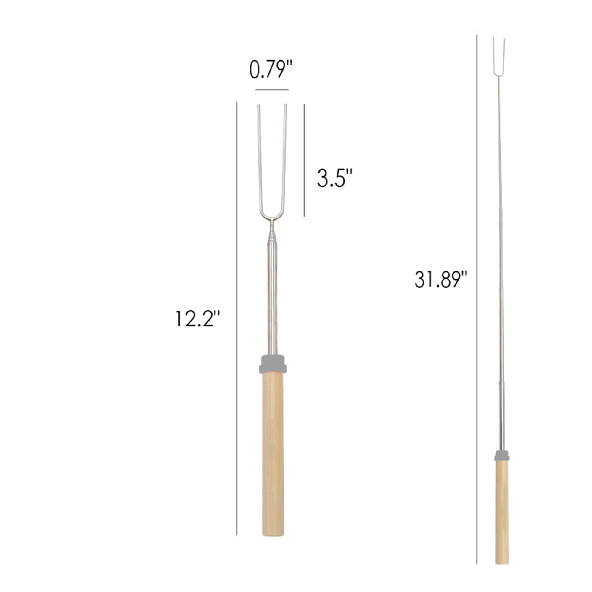 Stainless Steel Telescopic BBQ Fork 3