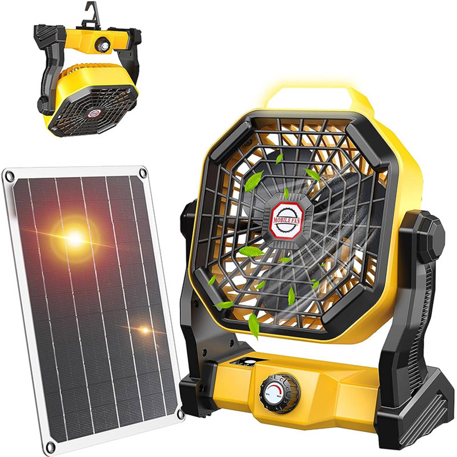 Portable Camping Fan with LED Light 5
