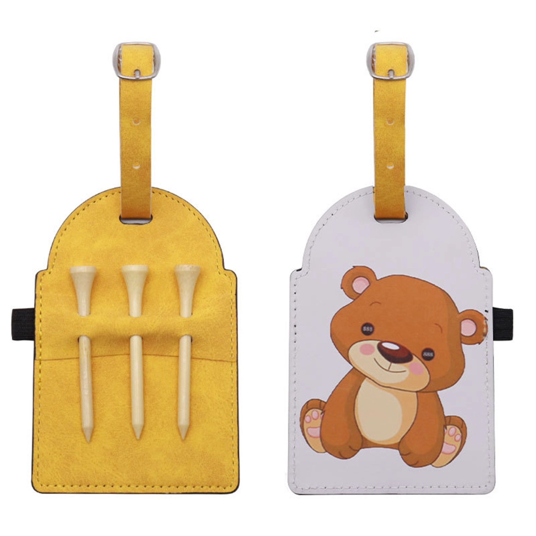 PU Leather Golf Tee Holder Storage Bag 10