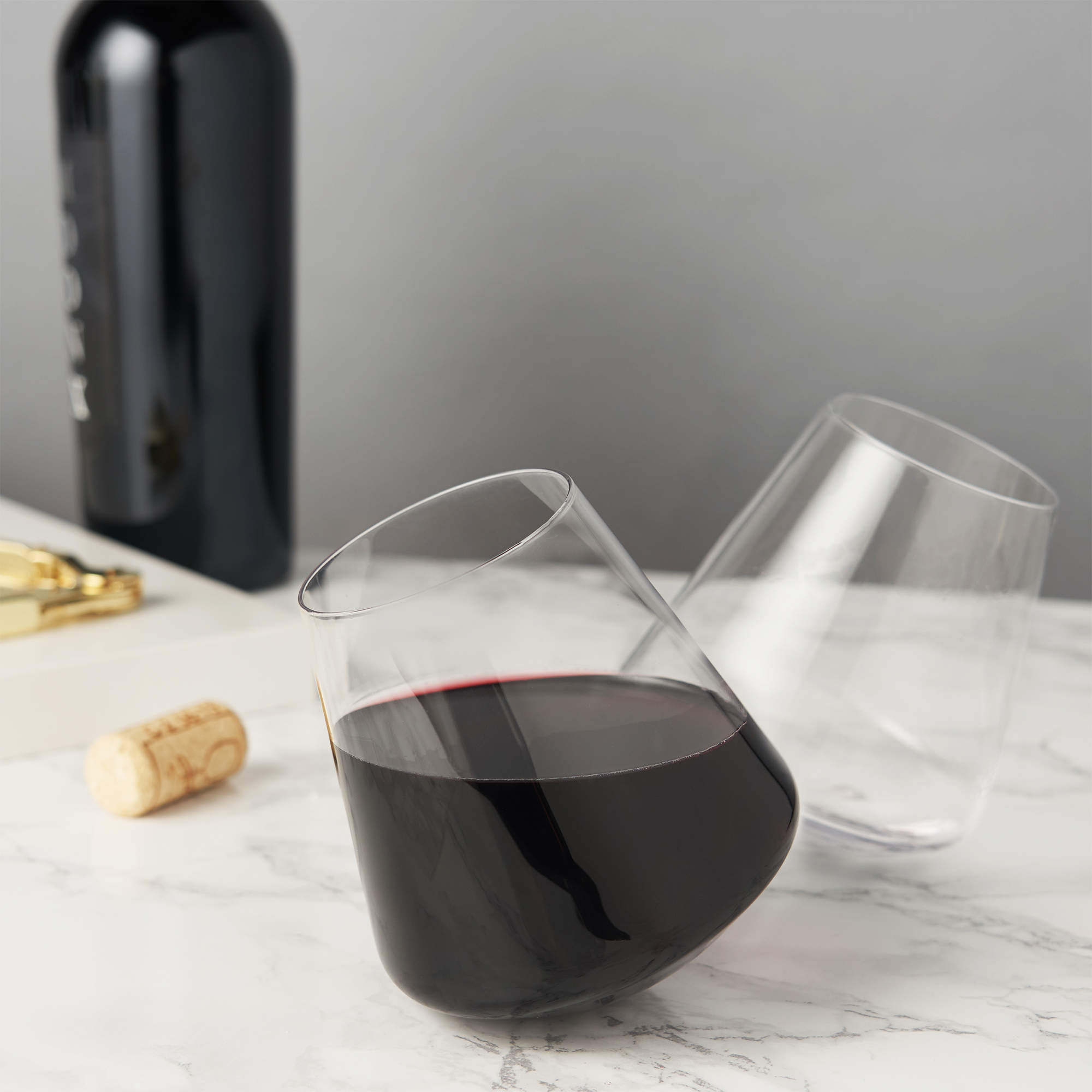 Viski® Rolling Crystal Wine Glass, set of 2 3