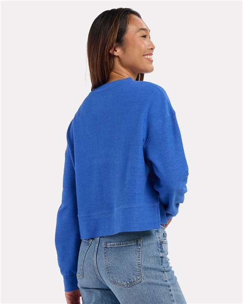 Women's Ribbed Knit Cropped Boxy Crew - BW5102 28