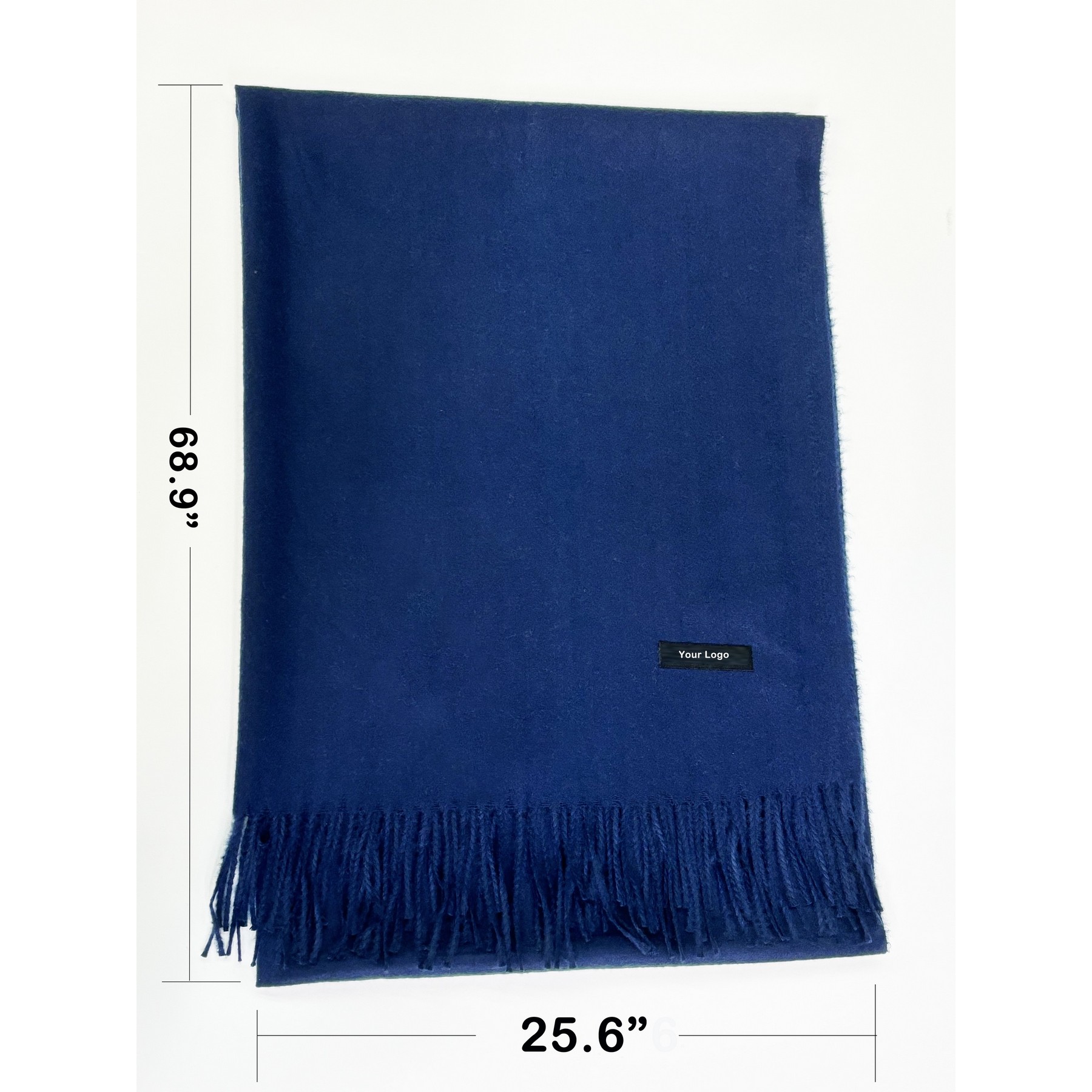 100% Polyester Blue Scarf 3