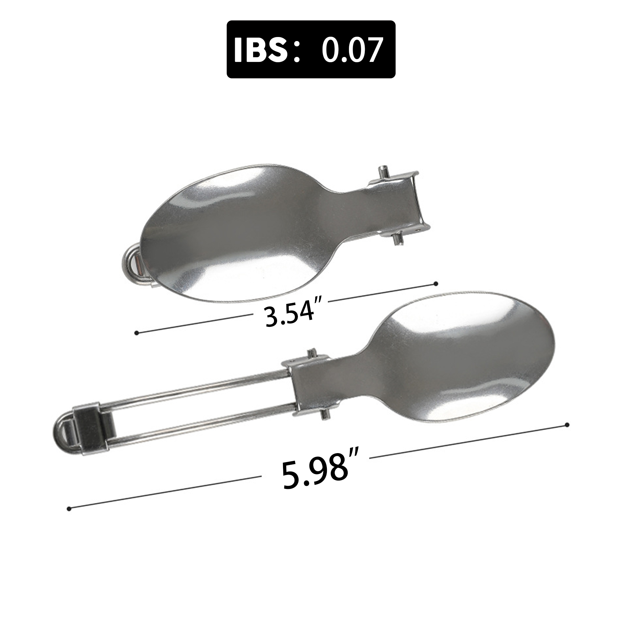 3 Pcs Foldable Stainless Steel Utensil Set 5