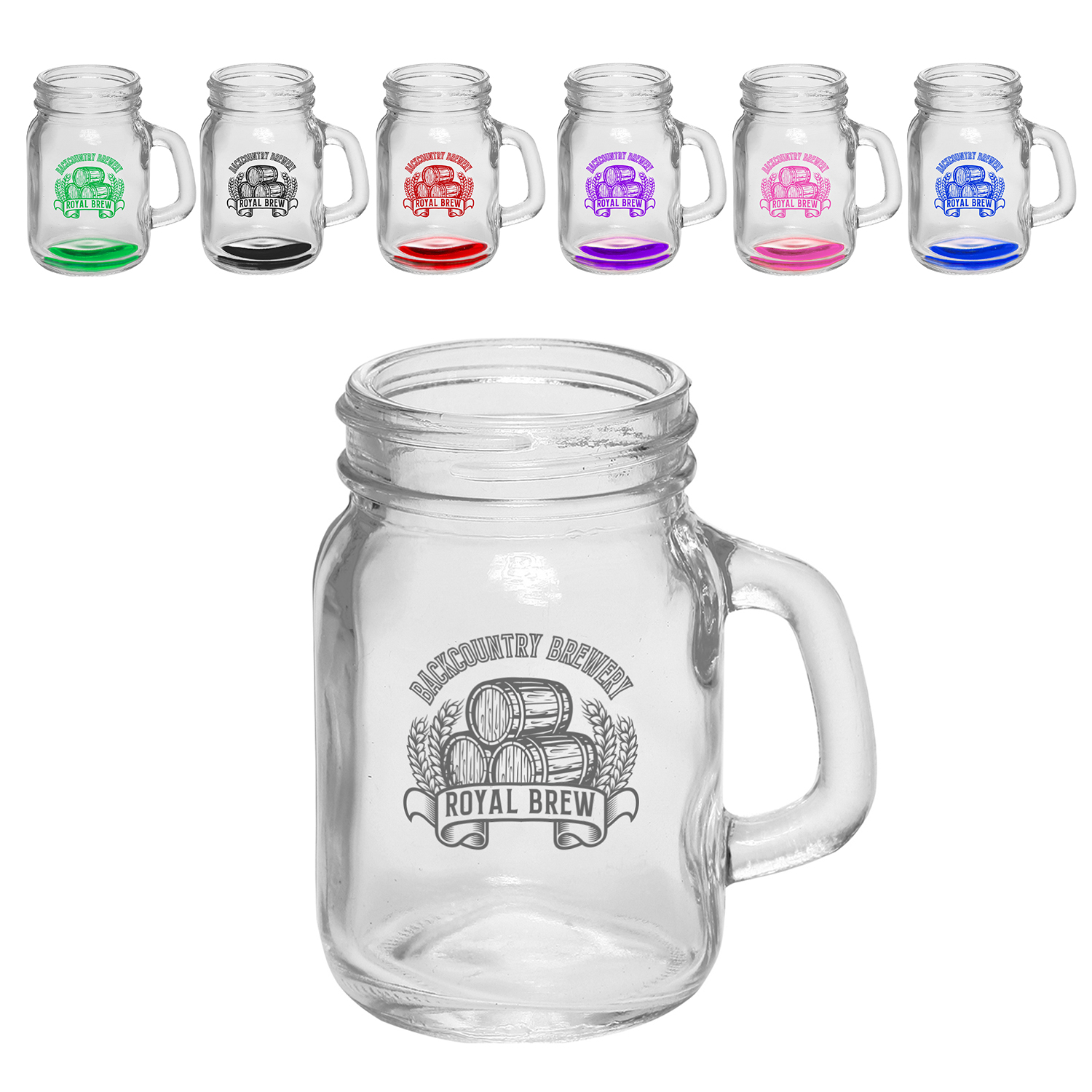 4.5 oz. Mini Mason Jar Sampler Glass (1 Color Imprint) 5