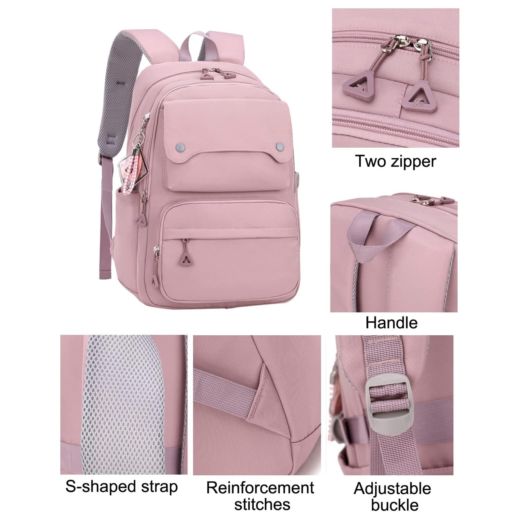 Girls Casual Backpack High Middle School Daypack 5