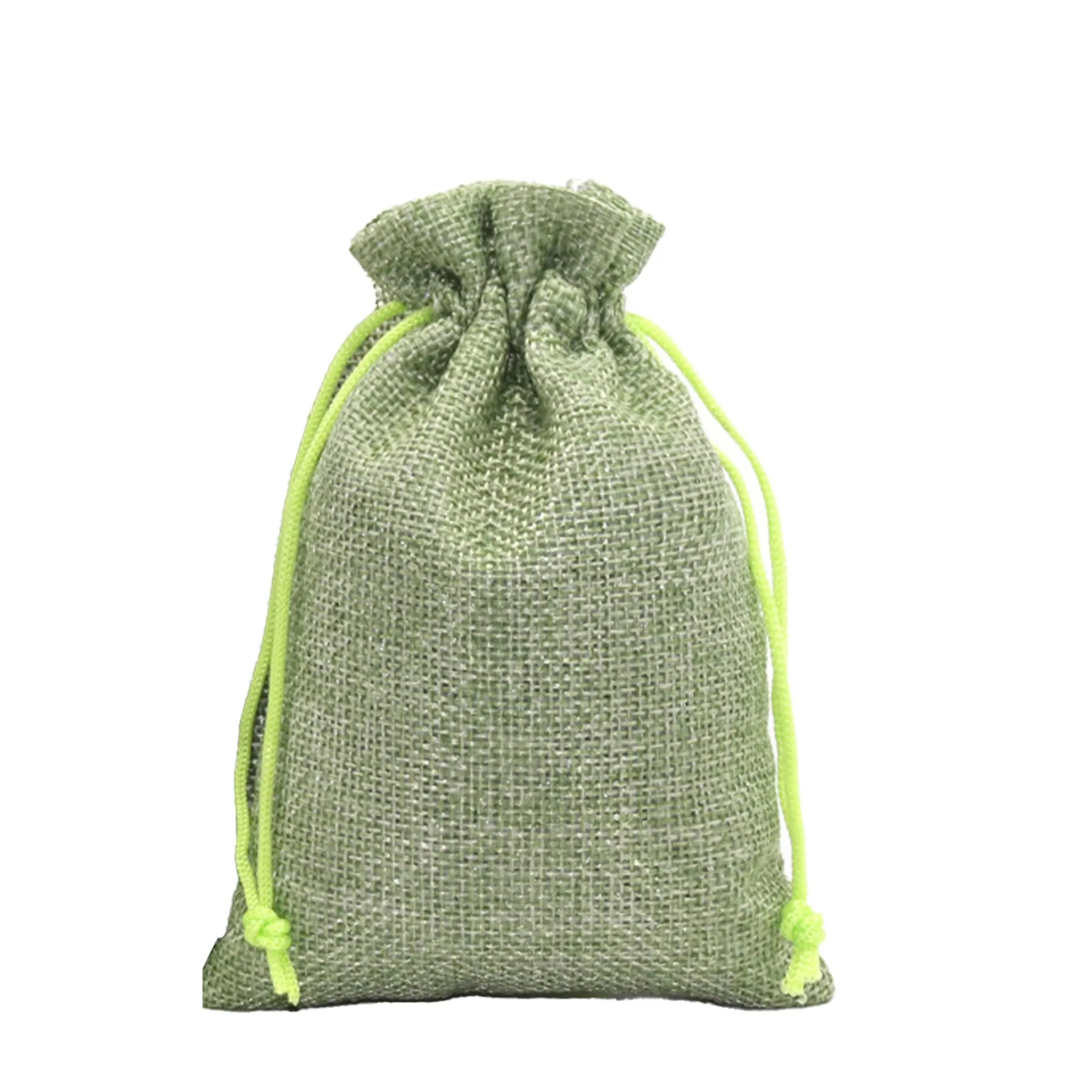 Burlap Drawstring Pocket 17
