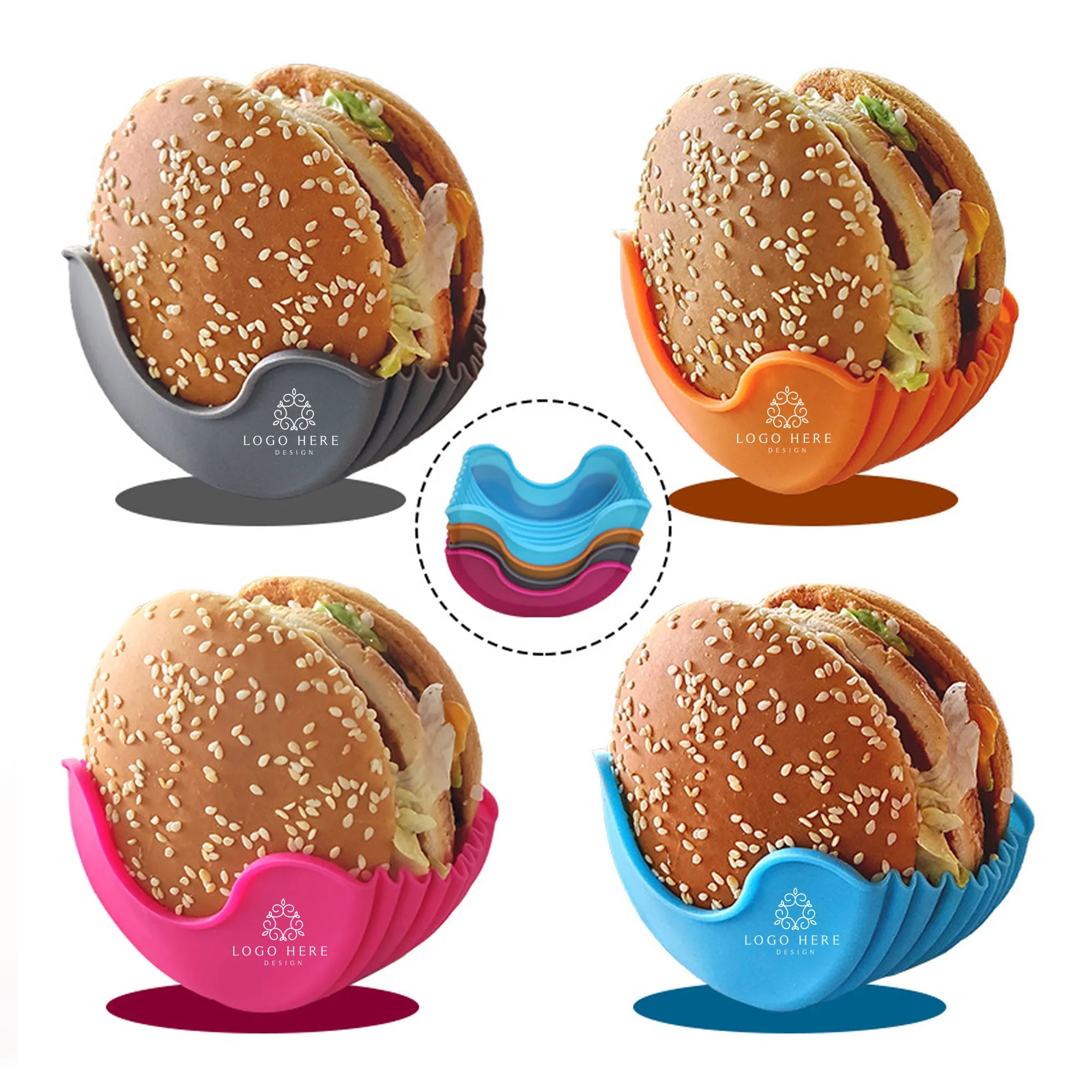 Retractable Burger Fixed Box Adjustable Hamburger Holders 2