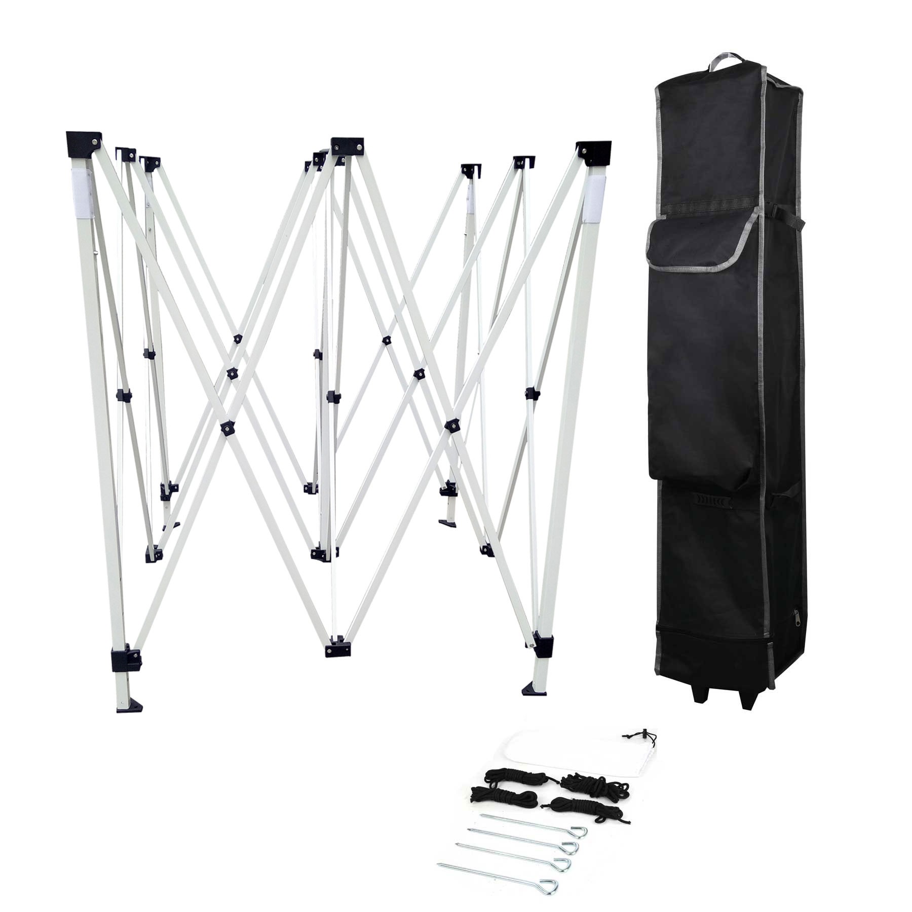 10'x10' Deluxe White Steel Frame, Dye Sublimation Canopy & 6' Table Cover 7