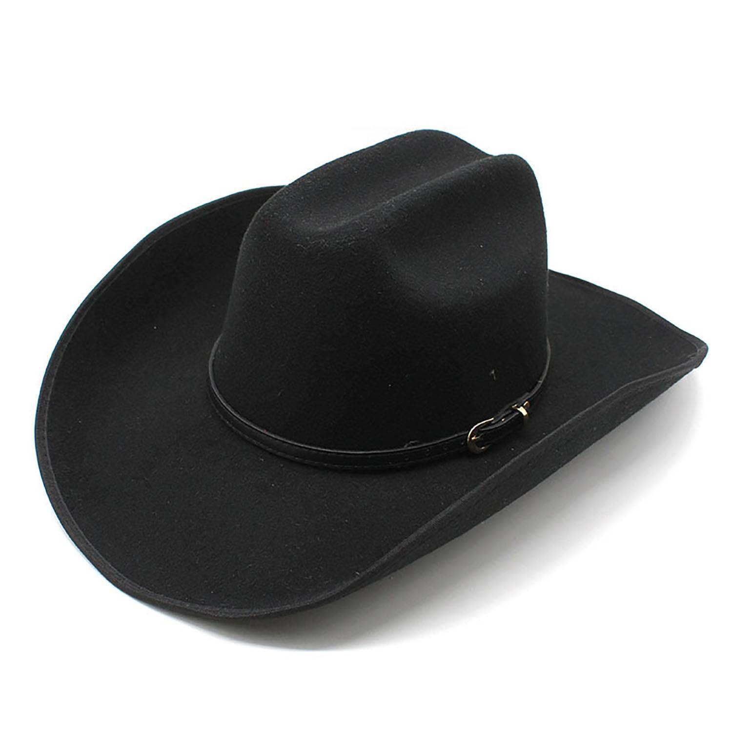 Classic Wool Cowboy Hat with Metallic Buckle 29