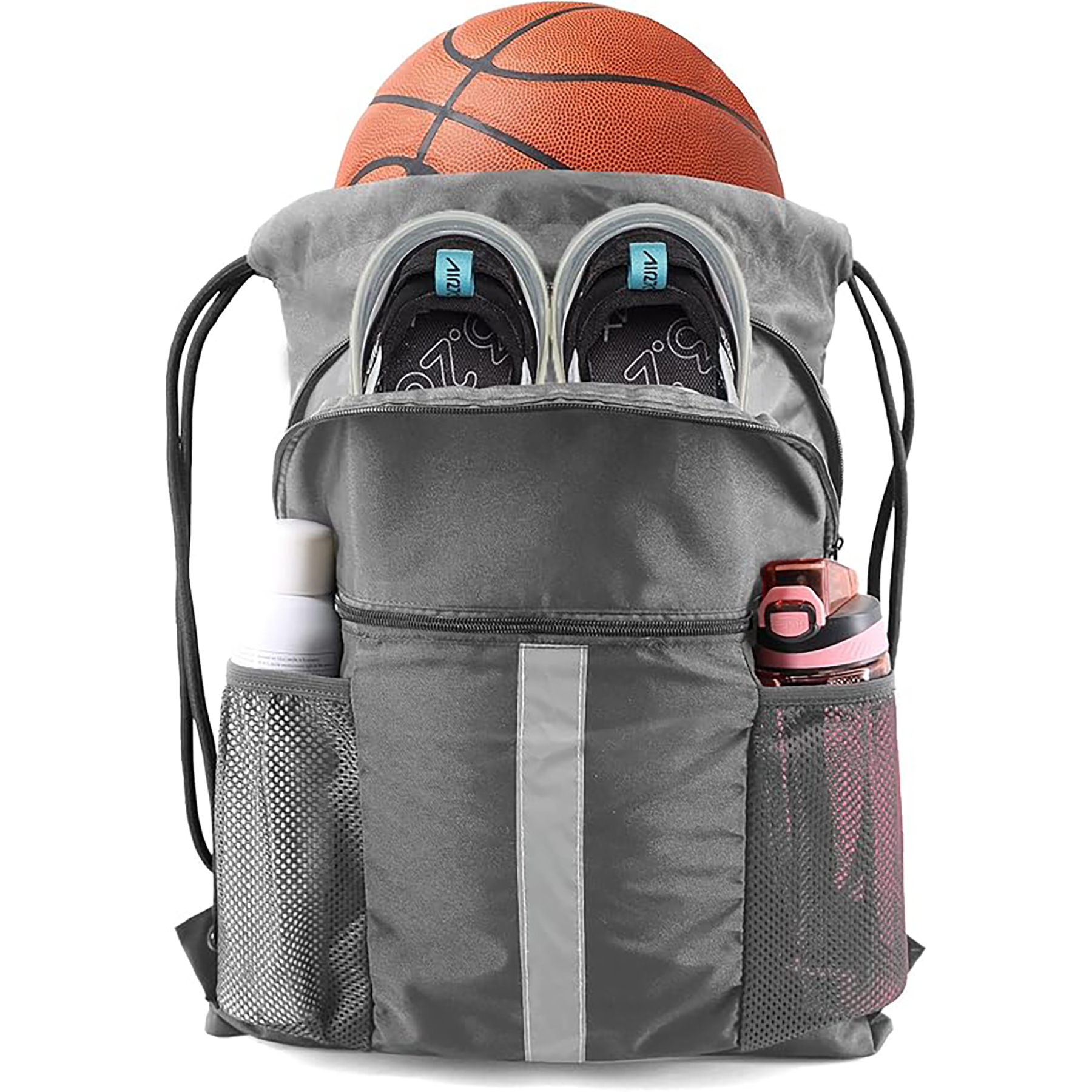 Drawstring Backpack with Shoe Compartment 17