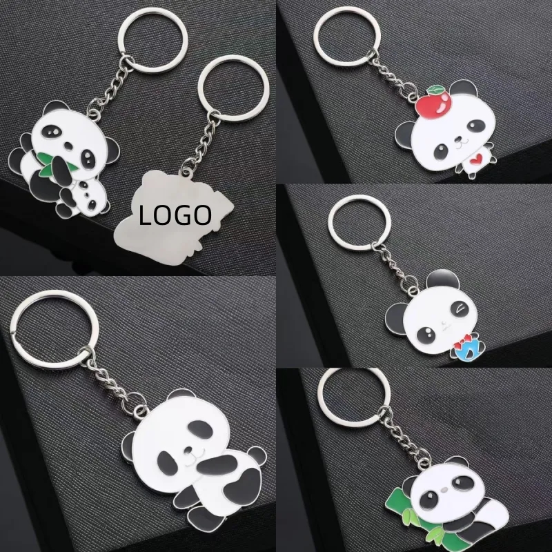 Cute Panda Metal Keychain 5