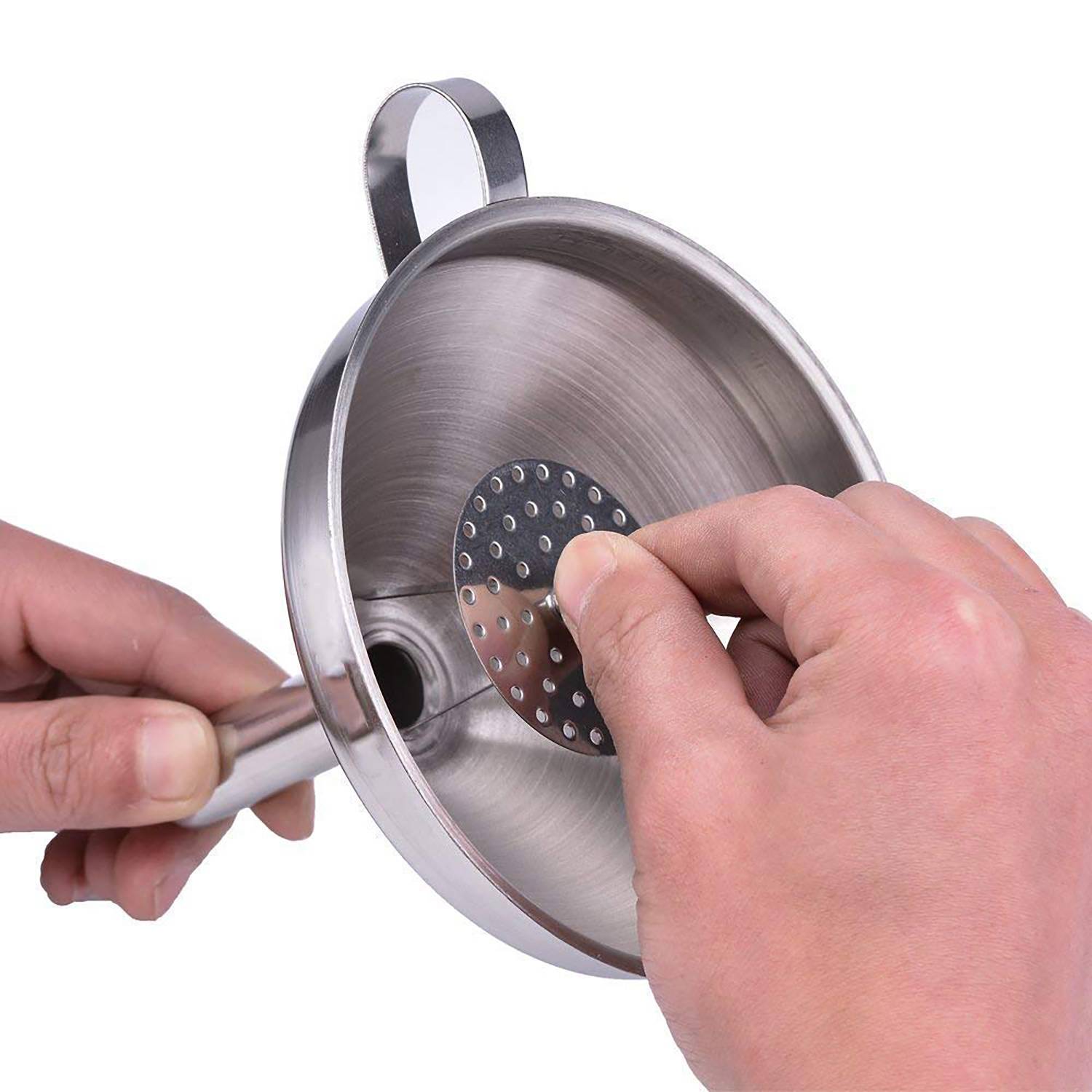 Stainless Steel Funnel W/ Handle Design And Filte 7