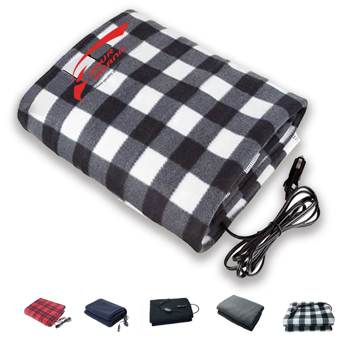 Portable Soft Lightweight Warm Electric Car Blanket 1
