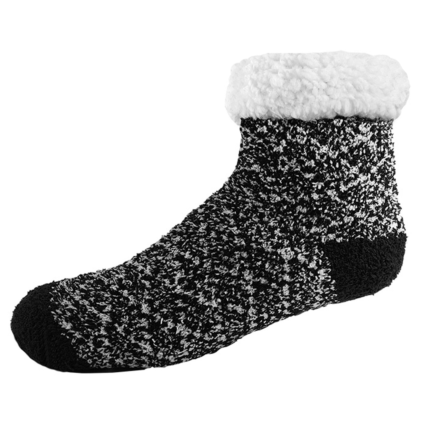 Sherpa Lined Fuzzy Feet Quarter Socks 2