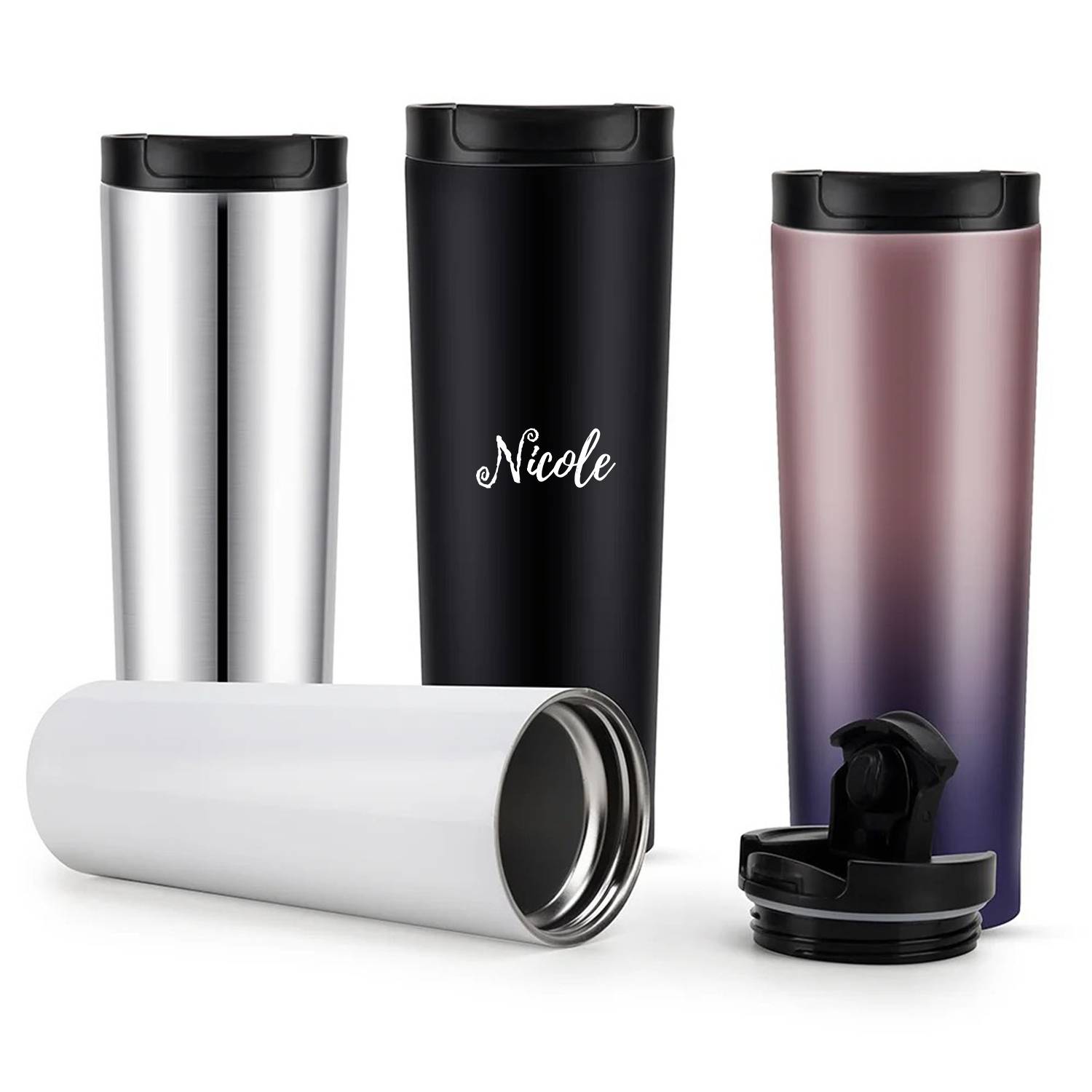 17.6 OZ Stainless Steel Beer Tumbler Water Bottle