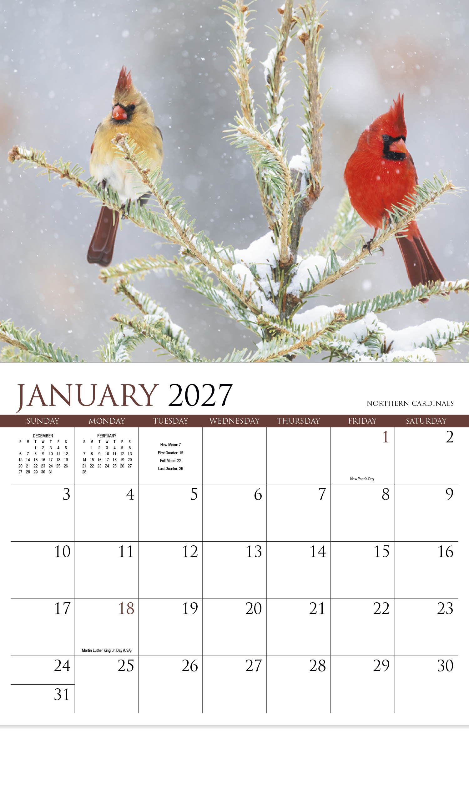 HotLine® Products Songbirds Appointment Calendar - Stapled 29
