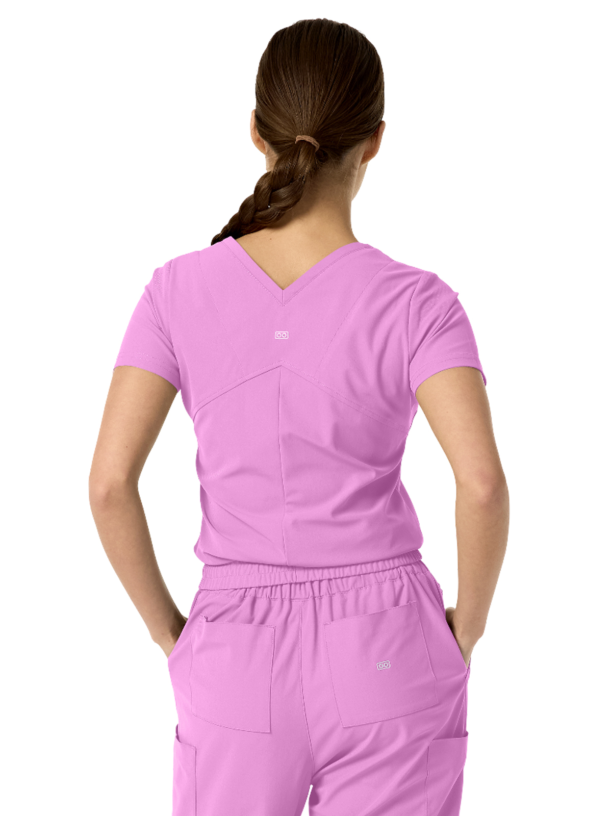 Parkley Kinetic - Women's Two-Pocket CELINE Tuck Band V-Neck Top 14