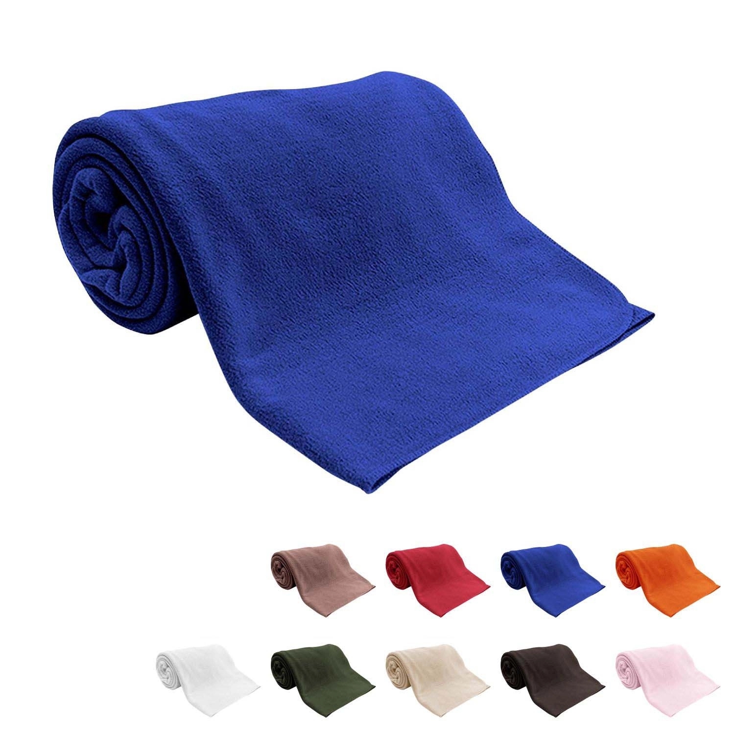 Domestic Made Ultra Soft Microfleece Colored Couch Blanket 3