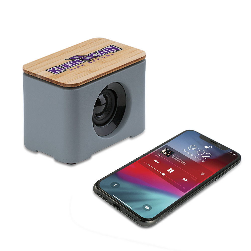 Tulare Eco-Friendly Cement & Bamboo Speaker and Wireless Charger 8
