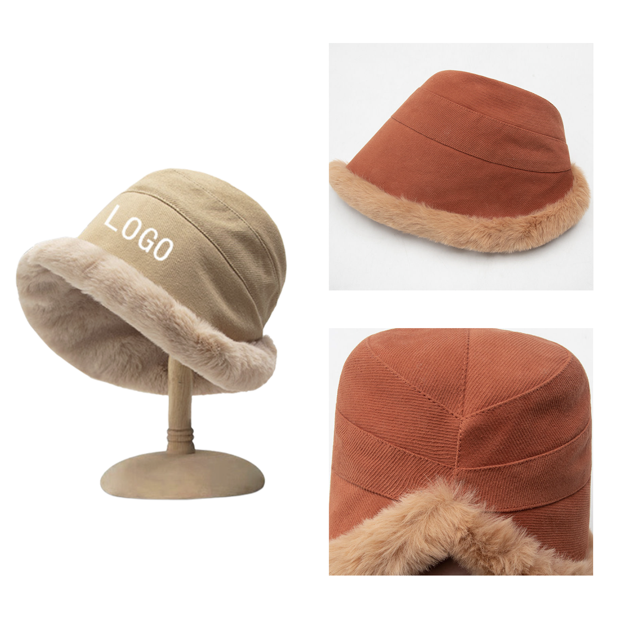 MOQ 10 PCS Versatile Thickened And Warm Fisherman Hat 2