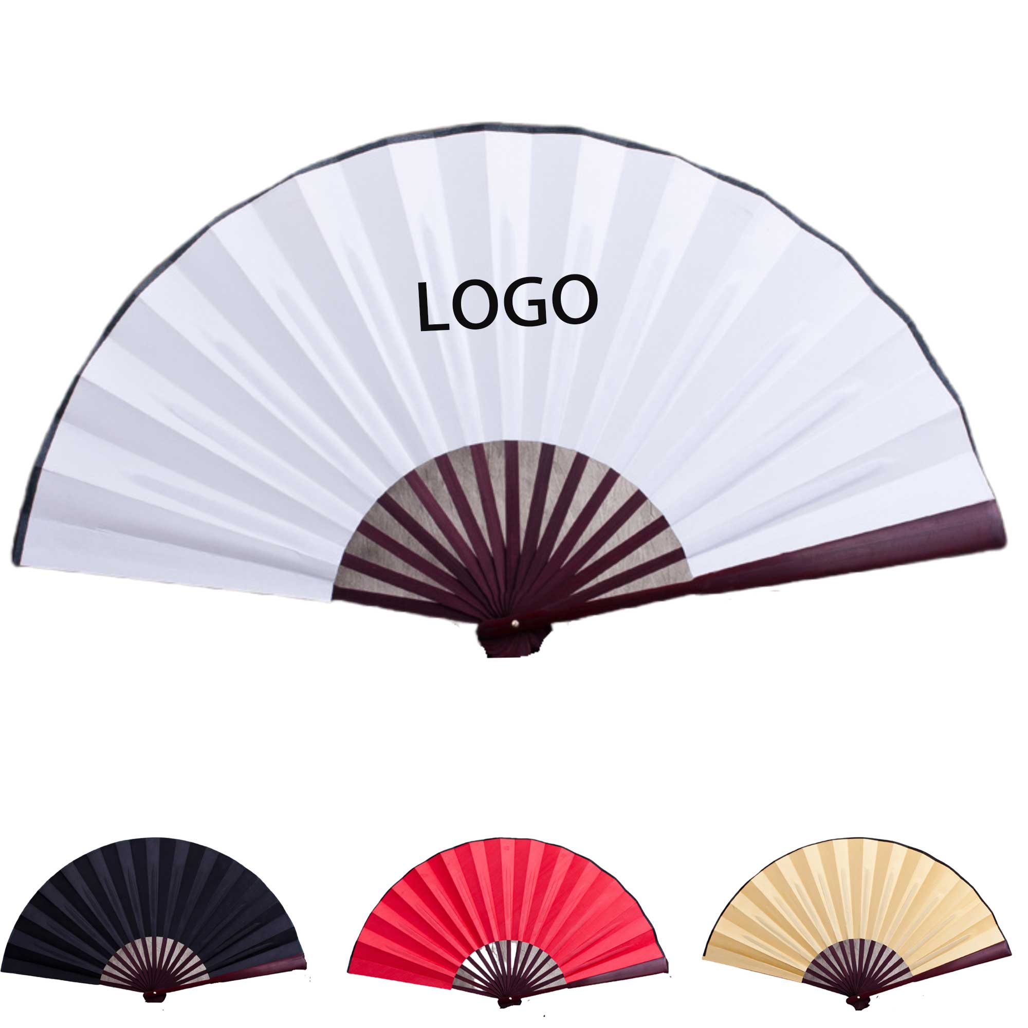 Chinese Blank Silk Folding Fan 3